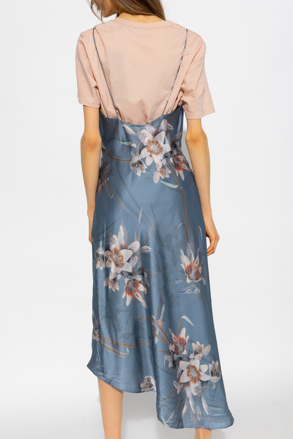 AllSaints Alexia Kuroyuri Floral Midi Slip Dress in Blue sale Size 4